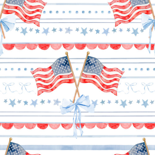 Hip Kid Design - Heritage Flag, Stripes and Coquette Bows