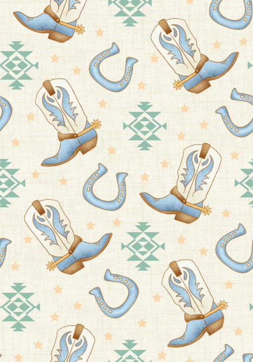 Krystal Winn - Highland Summer Boots Blue And White