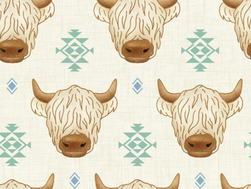 Krystal Winn - Highland Summer Cows White