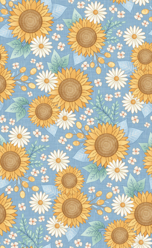 Krystal Winn - Highland Summer Sunflower Blue