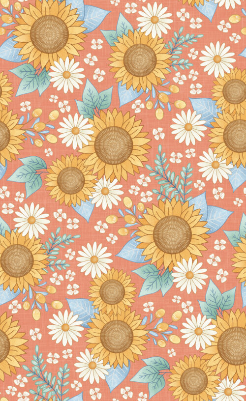 Krystal Winn - Highland Summer Sunflower Coral