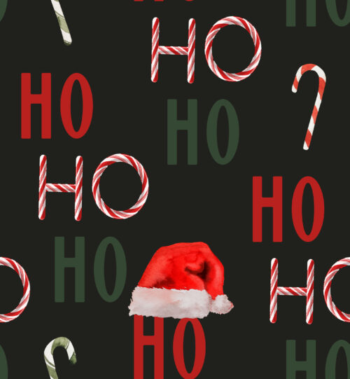 Hip Kid Design - Ho Ho Ho on Charcoal Black