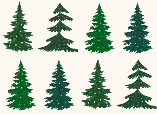 Hip Kid Design - Holiday Lights Christmas Trees