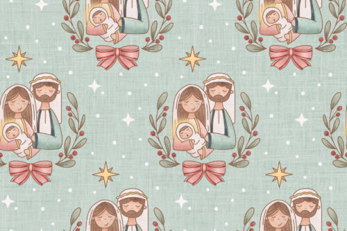 Krystal Winn - Holy Night Family Light Blue