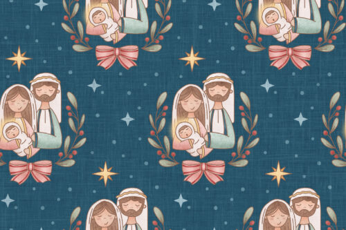 Krystal Winn - Holy Night Family Navy