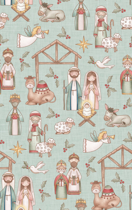 Krystal Winn - Holy Night Nativity Light Blue