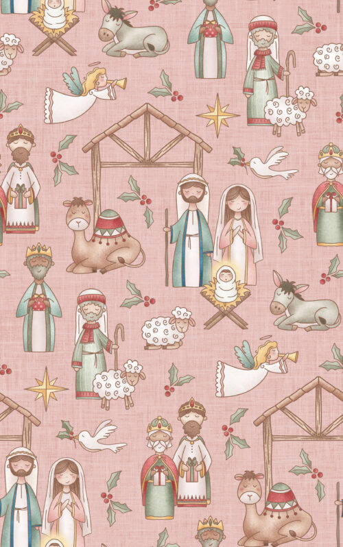 Krystal Winn - Holy Night Nativity Pink