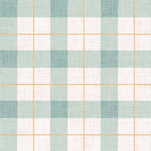 Krystal Winn - Holy Night Plaid Buffalo Check Light Blue