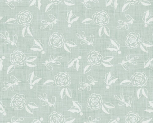 Krystal Winn - Holy Night Sketch Floral Light Blue