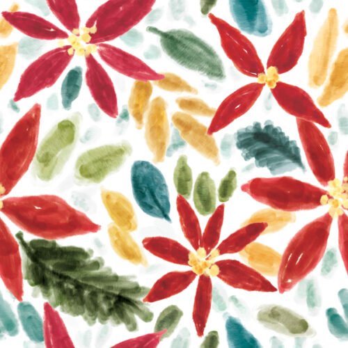 Seamless Gal - Holy Rose Watercolor Christmas Floral