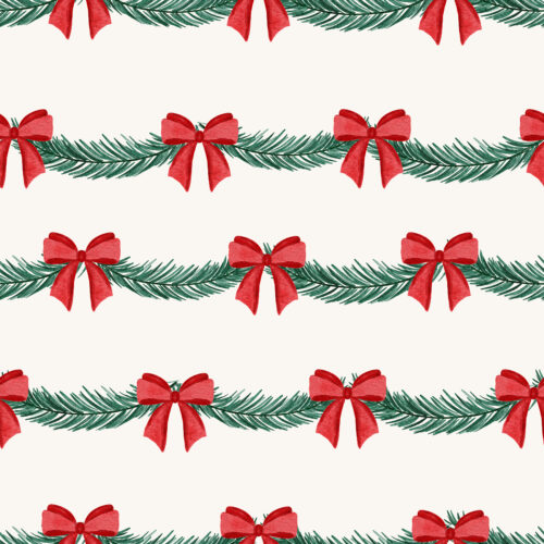 Vivie & Ash - Horizontal Garland And Bows White