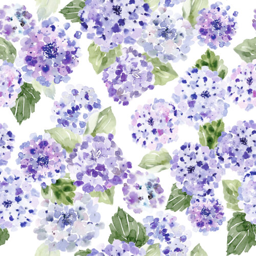 Hip Kid Design - Hydrangea Floral in Periwinkle