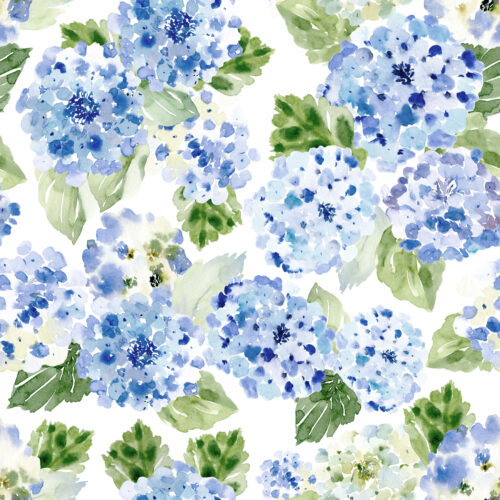 Hip Kid Design - Hydrangea Watercolor Blue