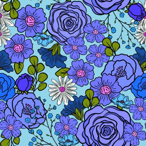 Spring and Summer Floral - Periwinkle Garden