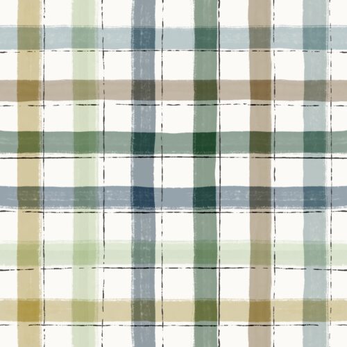 Lindsay Anne - Ink Lined Plaid Cream