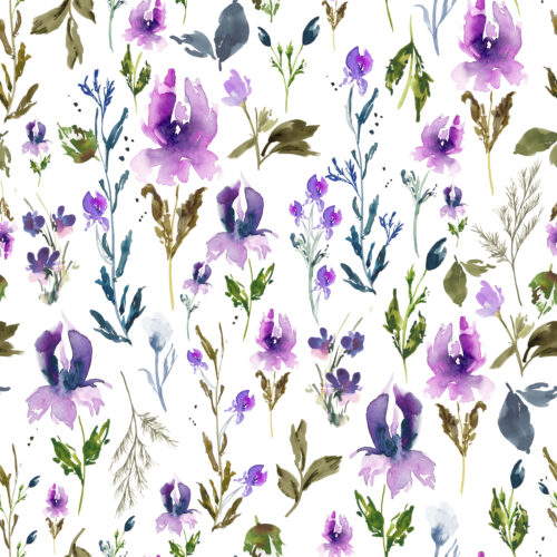 Hip Kid Design - Iris Watercolor Floral