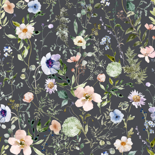 Hip Kid Design - Isabella Botanical Florals in River Bed