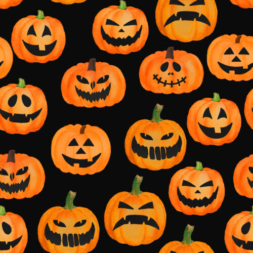 Hip Kid Design - Jack O' Lanterns on Black