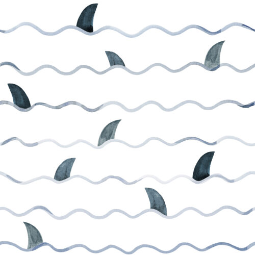 Hip Kid Design - Jaws in White