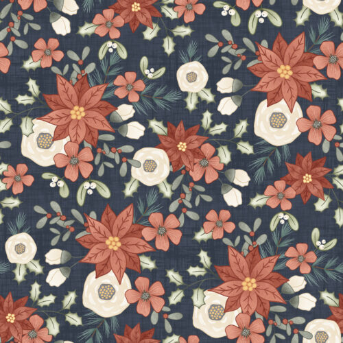 Krystal Winn - Jolly Red Foral Navy
