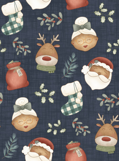 Krystal Winn - Jolly Santa Dark Skin Navy