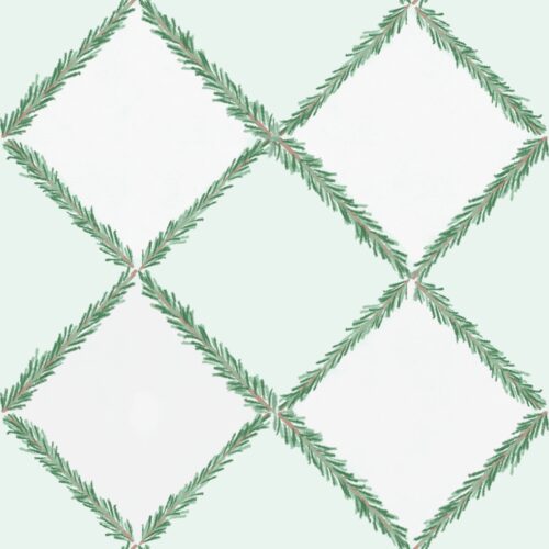 Lindsay Anne - Jolly Sprig Check   Frosted Fir