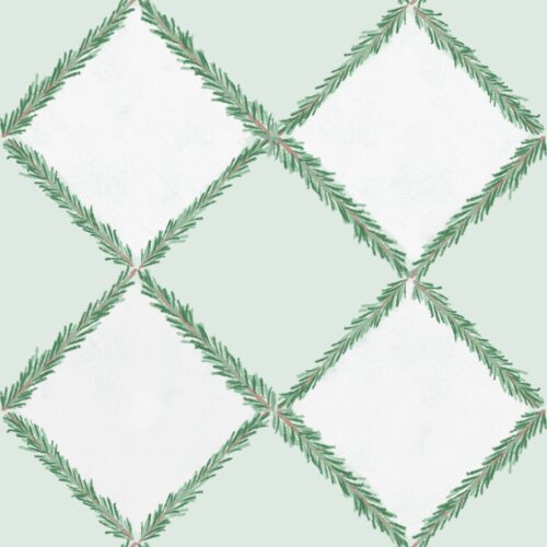 Lindsay Anne - Jolly Sprig Check   Frosted Mint