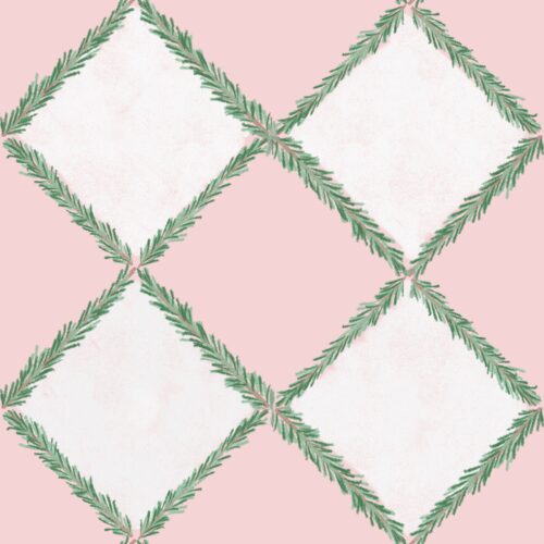 Lindsay Anne - Jolly Sprig Check   Pink Gumdrop