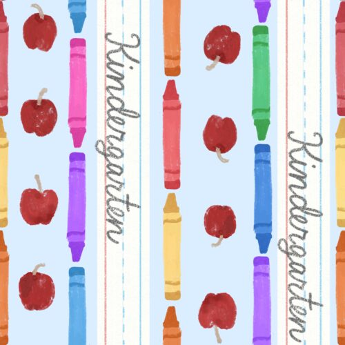 Lindsay Anne - Kindergarten Stripe Light Blue