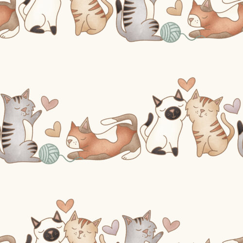 Krystal Winn - Kitty Love Cat Stripe White