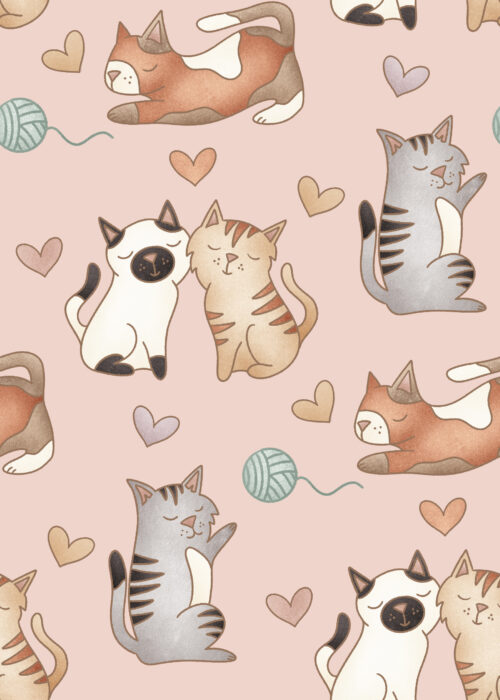 Krystal Winn - Kitty Love Cats Baby Pink