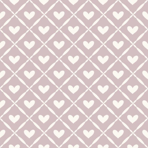 Krystal Winn - Kitty Love Heart Lattice Lavender