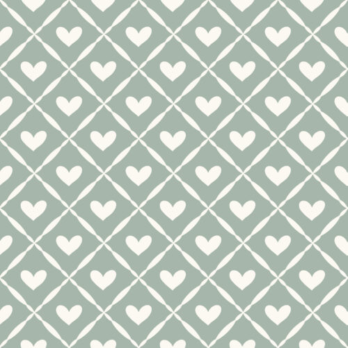 Krystal Winn - Kitty Love Heart Lattice Mint