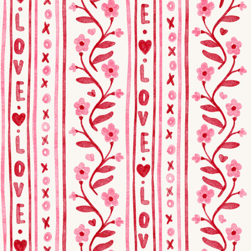 Vivie & Ash - Love Floral Vertical Stripe