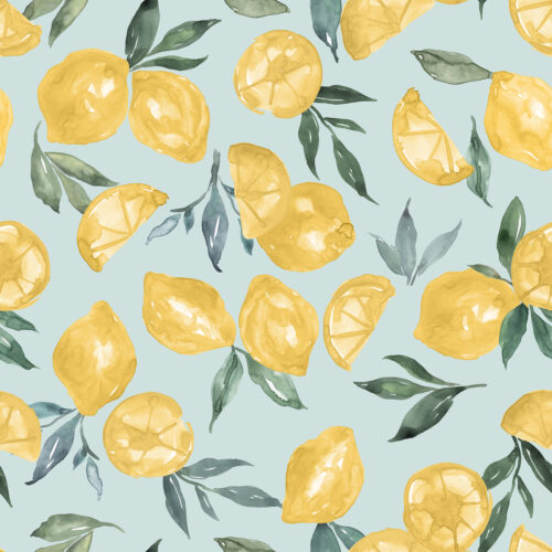 Hip Kid Design - Lemon Citrus Squeeze in Geyser Blue