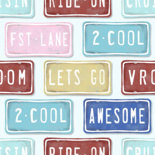 Lindsay Anne - License Plate Lt Blue