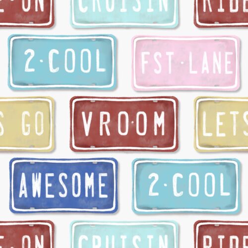 Lindsay Anne - License Plate Lt Gray