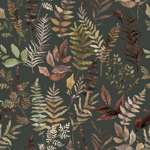 Hip Kid Design - Lush Fern Valley on Lunar Green