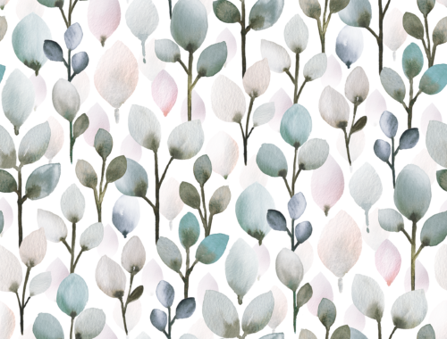 Sara Swanson - Modern Eucalyptus Leaves Aqua Med