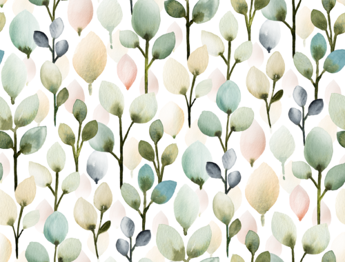 Sara Swanson - Modern Eucalyptus Leaves Spring Green Med