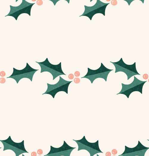 Krystal Winn - Merry Little Holly Stripe Cream