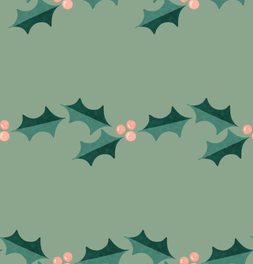 Krystal Winn - Merry Little Holly Stripe Green