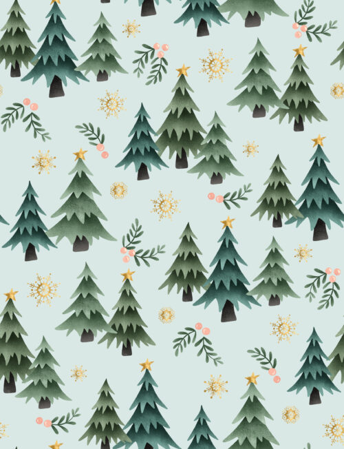 Krystal Winn - Merry Little Tree Farm Baby Blue