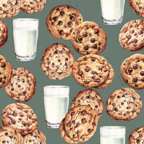 Hip Kid Design - Milk and Cookies on Nandor Green