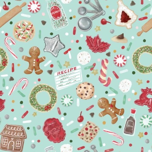 Mint Green Holiday Baking Fun