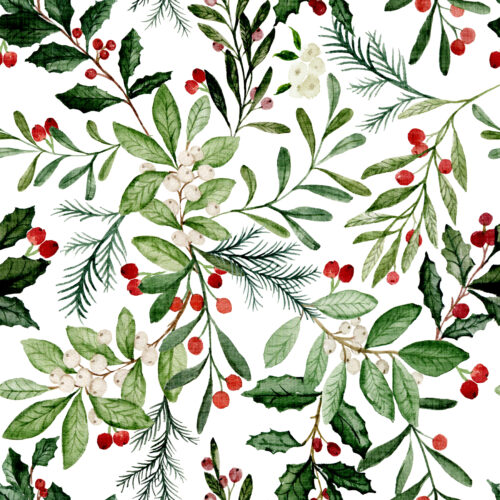 Hip Kid Design - Mistletoe and Holly Christmas Florals