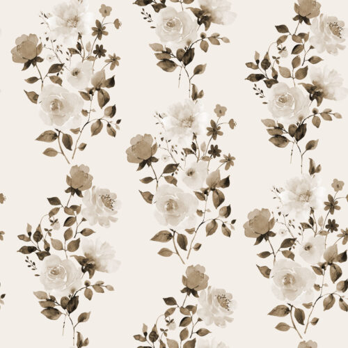 Hip Kid Design - Mocha Floral Stripes