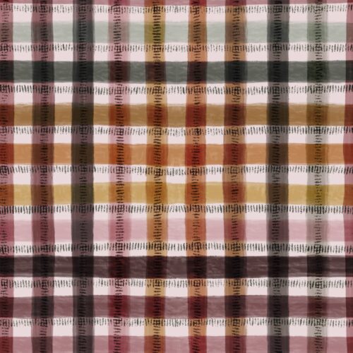 Lindsay Anne - Moody Boho Plaid Faded Lilac