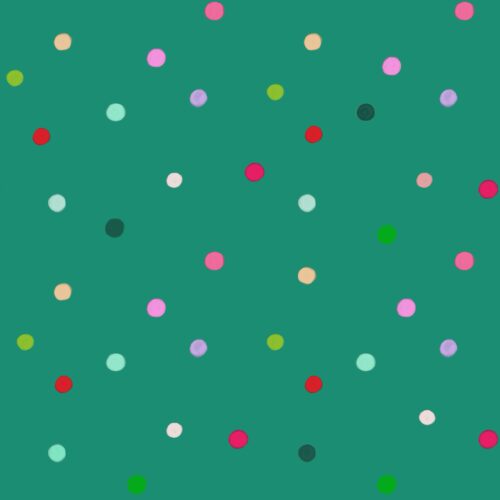 Multi Colored Dots On Green