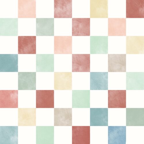Lindsay Anne - Multi Watercolor Checker